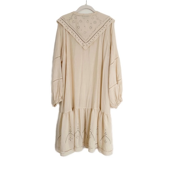 Munthe Capture Shift Ruffle Dress in Creme Size 40 EU 10 US NWT - Picture 6 of 6